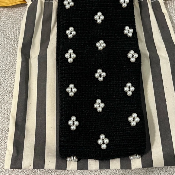 ❌ON SALE❌LELE SADOUGHI NWT AUTHENTIC PEARLS EMBELLISHED RIBBED KNIT EAR WARMER - Picture 2 of 12